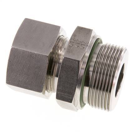G 1 1/2'' mâle x 30S Bague coupante droite en acier inoxydable avec joint FKM 400 Bar DIN 2353