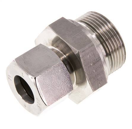 G 1 1/4'' mâle x 20S Bague coupante droite en acier inoxydable avec joint FKM 400 Bar DIN 2353