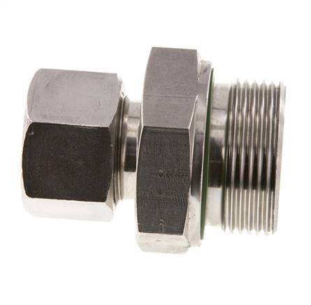 G 1 1/4'' mâle x 20S Bague coupante droite en acier inoxydable avec joint FKM 400 Bar DIN 2353