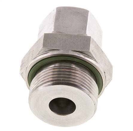 G 1 1/4'' mâle x 20S Bague coupante droite en acier inoxydable avec joint FKM 400 Bar DIN 2353