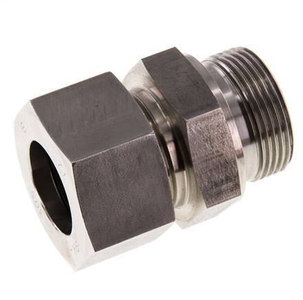 G 1 1/4'' mâle x 30S Bague coupante droite en acier inoxydable avec joint FKM 400 Bar DIN 2353