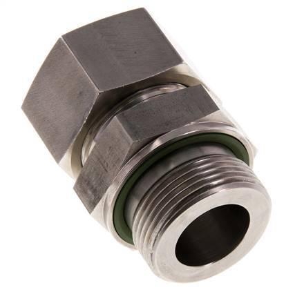 G 1 1/4'' mâle x 30S Bague coupante droite en acier inoxydable avec joint FKM 400 Bar DIN 2353