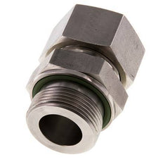 G 1 1/4'' mâle x 30S Bague coupante droite en acier inoxydable avec joint FKM 400 Bar DIN 2353
