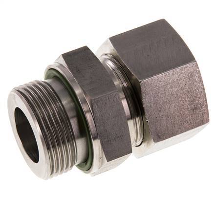 G 1 1/4'' mâle x 30S Bague coupante droite en acier inoxydable avec joint FKM 400 Bar DIN 2353