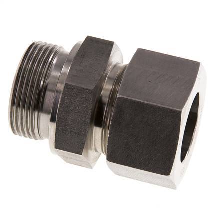 G 1 1/4'' mâle x 30S Bague coupante droite en acier inoxydable avec joint FKM 400 Bar DIN 2353