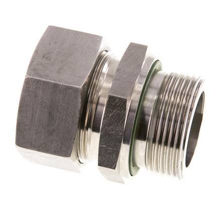 G 1 1/4'' mâle x 35L Bague coupante droite en acier inoxydable avec joint FKM 160 Bar DIN 2353