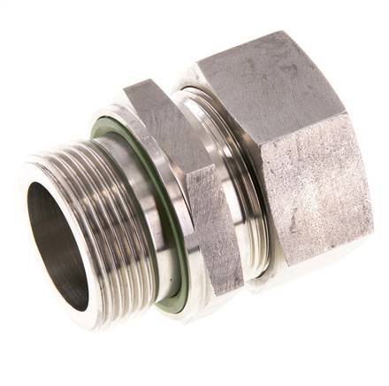 G 1 1/4'' mâle x 35L Bague coupante droite en acier inoxydable avec joint FKM 160 Bar DIN 2353