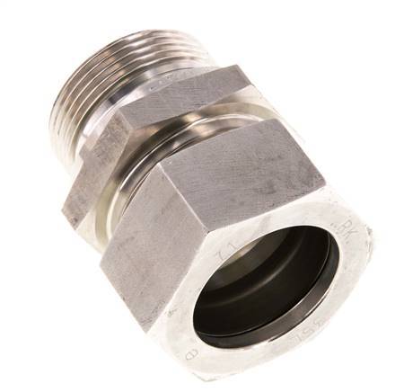 G 1 1/4'' mâle x 35L Bague coupante droite en acier inoxydable avec joint FKM 160 Bar DIN 2353