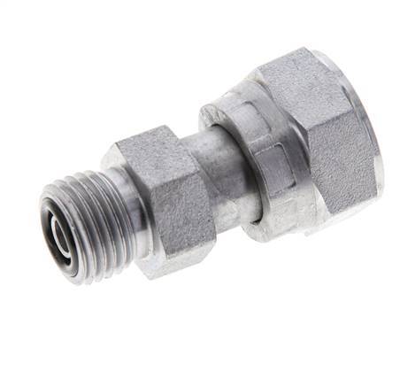 Adaptateur réducteur en acier zingué UN 11/16''-16 x UNF 9/16''-18 M/F ORFS 630 Bar - Hydraulique