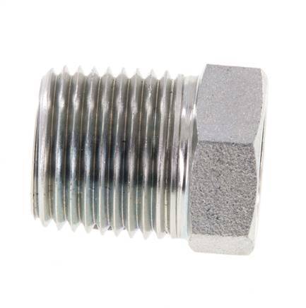 1/2'' NPT x 1/4'' NPT M/F Zinc plated Steel Reducing Ring 210 Bar - Hydraulic