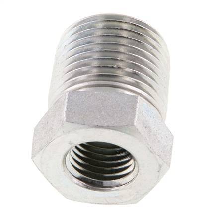 1/2'' NPT x 1/4'' NPT M/F Zinc plated Steel Reducing Ring 210 Bar - Hydraulic