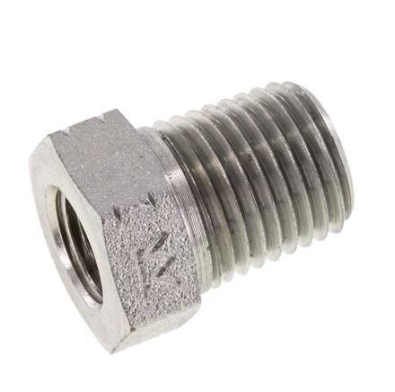 Anneau réducteur en acier zingué 1/4'' NPT x 1/8'' NPT M/F 275 Bar - Hydraulique [2 Pièces]