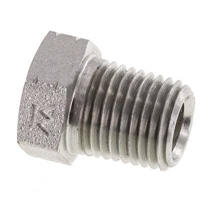 Anneau réducteur en acier zingué 1/4'' NPT x 1/8'' NPT M/F 275 Bar - Hydraulique [2 Pièces]