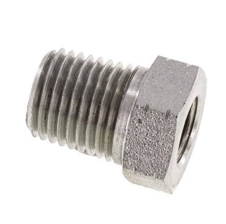 Anneau réducteur en acier zingué 1/4'' NPT x 1/8'' NPT M/F 275 Bar - Hydraulique [2 Pièces]