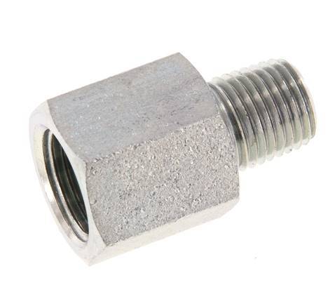 1/4'' NPT x 3/8'' NPT M/F Zinc plated Steel Reducing Ring 210 Bar - Hydraulic