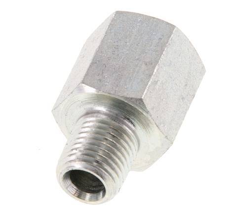 1/4'' NPT x 3/8'' NPT M/F Zinc plated Steel Reducing Ring 210 Bar - Hydraulic