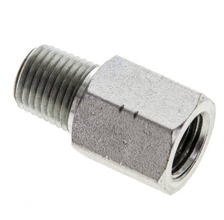 1/4'' NPT x 1/4'' NPT M/F Zinc plated Steel Extension 345 Bar - Hydraulic