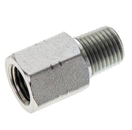 1/4'' NPT x 1/4'' NPT M/F Zinc plated Steel Extension 345 Bar - Hydraulic