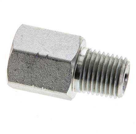 1/4'' NPT x 1/4'' NPT M/F Zinc plated Steel Extension 345 Bar - Hydraulic