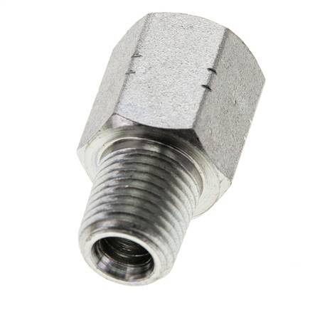 1/4'' NPT x 1/4'' NPT M/F Zinc plated Steel Extension 345 Bar - Hydraulic