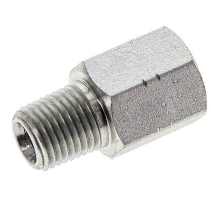 1/4'' NPT x 1/4'' NPT M/F Zinc plated Steel Extension 345 Bar - Hydraulic