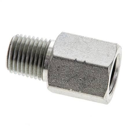 1/4'' NPT x 1/4'' NPT M/F Zinc plated Steel Extension 345 Bar - Hydraulic