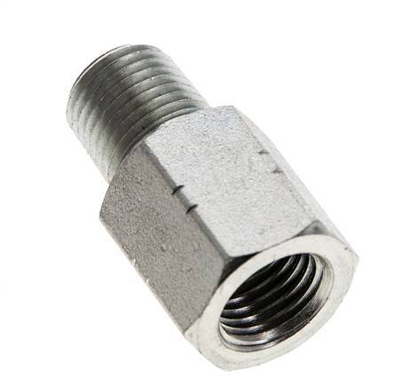 1/4'' NPT x 1/4'' NPT M/F Zinc plated Steel Extension 345 Bar - Hydraulic