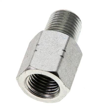 1/4'' NPT x 1/4'' NPT M/F Zinc plated Steel Extension 345 Bar - Hydraulic
