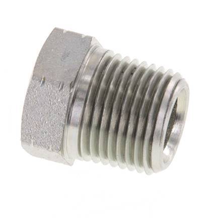 Bague réductrice en acier zingué 3/8'' NPT x 1/4'' NPT M/F 210 Bar - Hydraulique [2 Pièces]