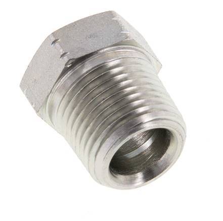 Bague réductrice en acier zingué 3/8'' NPT x 1/4'' NPT M/F 210 Bar - Hydraulique [2 Pièces]