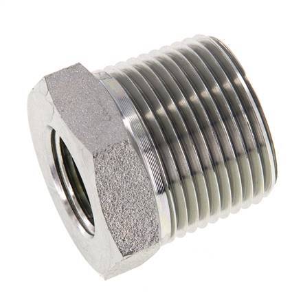 1'' NPT x 1/2'' NPT M/F Zinc plated Steel Reducing Ring 140 Bar - Hydraulic
