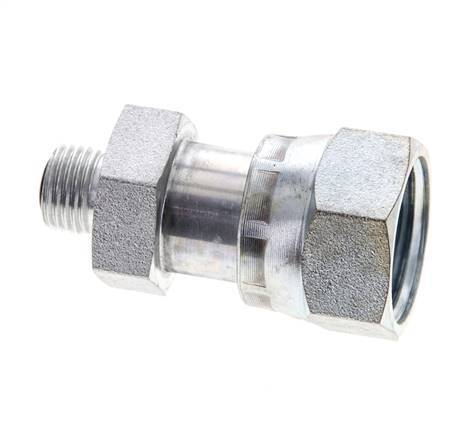Adaptateur réducteur en acier zingué UNS 1''-14 x UNF 9/16''-18 F/M ORFS 400 Bar - Hydraulique