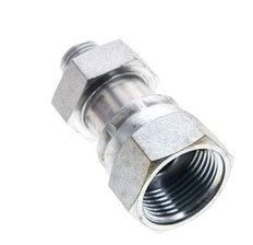 Adaptateur réducteur en acier zingué UNS 1''-14 x UNF 9/16''-18 F/M ORFS 400 Bar - Hydraulique