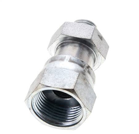 Adaptateur réducteur en acier zingué UNS 1''-14 x UNF 9/16''-18 F/M ORFS 400 Bar - Hydraulique