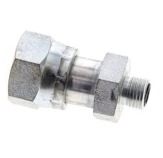 Adaptateur réducteur en acier zingué UNS 1''-14 x UNF 9/16''-18 F/M ORFS 400 Bar - Hydraulique