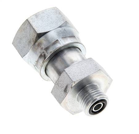 Adaptateur réducteur en acier zingué UNS 1''-14 x UNF 9/16''-18 F/M ORFS 400 Bar - Hydraulique