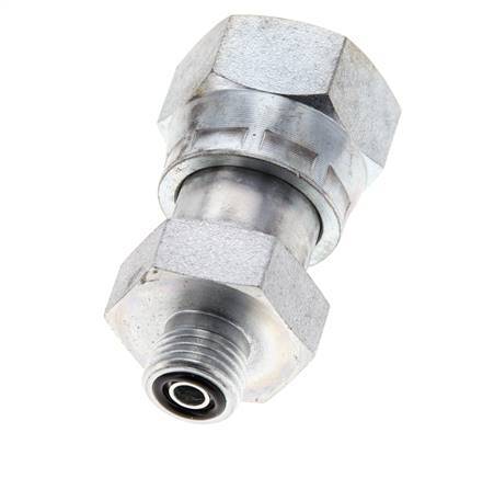 Adaptateur réducteur en acier zingué UNS 1''-14 x UNF 9/16''-18 F/M ORFS 400 Bar - Hydraulique