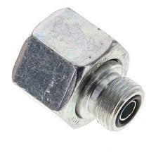 Adaptateur réducteur en acier zingué UNS 1''-14 x UN 11/16''-16 F/M ORFS 400 Bar - Hydraulique
