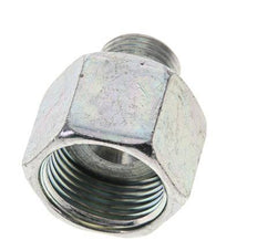 Adaptateur réducteur en acier zingué UNS 1''-14 x UN 11/16''-16 F/M ORFS 400 Bar - Hydraulique