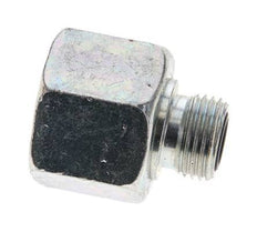 Adaptateur réducteur en acier zingué UNS 1''-14 x UN 11/16''-16 F/M ORFS 400 Bar - Hydraulique