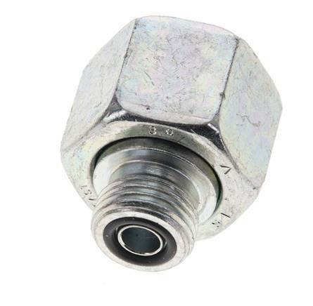 Adaptateur réducteur en acier zingué UNS 1''-14 x UN 11/16''-16 F/M ORFS 400 Bar - Hydraulique