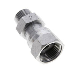Adaptateur réducteur en acier zingué UNS 1''-14 x UN 13/16''-16 F/M ORFS 400 Bar - Hydraulique