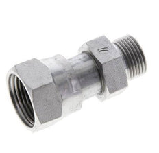 Adaptateur réducteur en acier zingué UNS 1''-14 x UN 13/16''-16 F/M ORFS 400 Bar - Hydraulique
