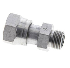 Adaptateur réducteur en acier zingué UNS 1''-14 x UN 13/16''-16 F/M ORFS 400 Bar - Hydraulique