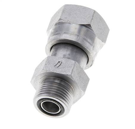 Adaptateur réducteur en acier zingué UNS 1''-14 x UN 13/16''-16 F/M ORFS 400 Bar - Hydraulique
