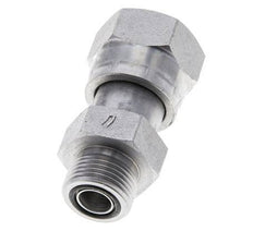 Adaptateur réducteur en acier zingué UNS 1''-14 x UN 13/16''-16 F/M ORFS 400 Bar - Hydraulique