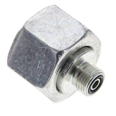 UN 1-3/16''-12 x UNF 9/16''-18 F/M Zinc plated Steel Reducing Adapter ORFS 400 Bar - Hydraulic