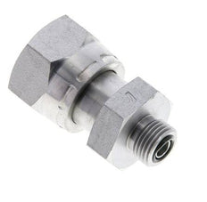 Adaptateur réducteur en acier zingué UN 1-3/16''-12 x UN 11/16''-16 F/M ORFS 400 Bar - Hydraulique