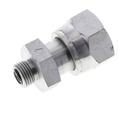 Adaptateur réducteur en acier zingué UN 1-3/16''-12 x UN 11/16''-16 F/M ORFS 400 Bar - Hydraulique