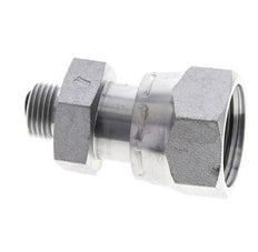 Adaptateur réducteur en acier zingué UN 1-3/16''-12 x UN 11/16''-16 F/M ORFS 400 Bar - Hydraulique